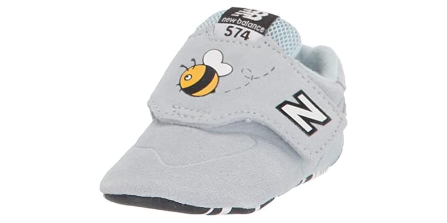 New Balance Baby New-B 1440 V1 Hook & Loop Running Shoe Brighton Grey/Angora 4 Wide US Unisex Infant