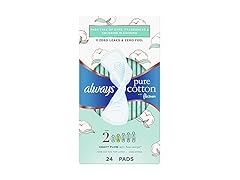 Always, Pure Cotton Pads Heavy, 24 Count