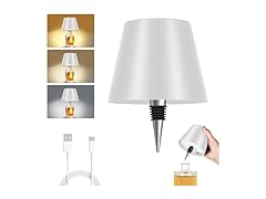 White Shade Wireless Bottle Lamp