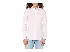 Amazon Essentials Women Small Shirt Light Pink Whi
