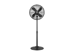 Good Housekeeping Matte Black 16" Pedestal Fan