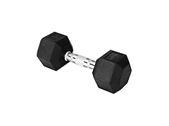 Cast Iron - Chrome Grip Hex Dumbbell - 50lbs - Single