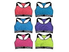 6Pk Neon Color Sports Bras