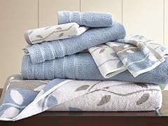 6-Piece Yarn Dyed Towel Set Organic Vines