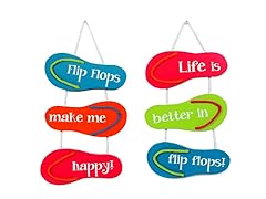 Flip Flop Hanging Sign Set of 2