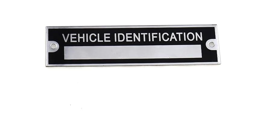 Blank Vehicle Identification Plate