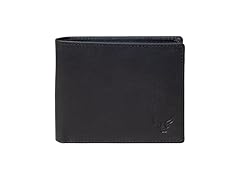 Real Leather Mens RFID Bifold Wallet