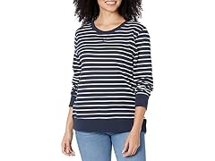 Amazon Essentials Women (M) Sweatshirt Navy Stripe