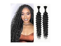 Deep Wave Bulk Human Hair Braiding Hair 