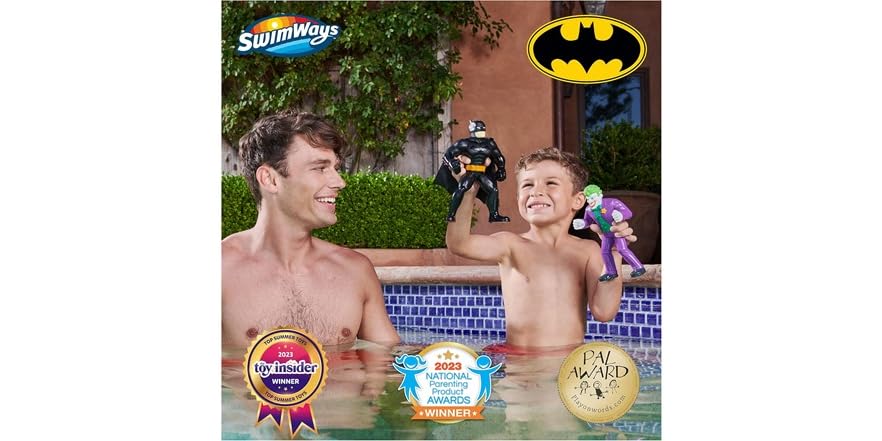 Figurine Batman Flottante SwimWays DC Batman Figures Flottantes, Accessoires De Piscine Jouet Eau Enfant 3 Ans