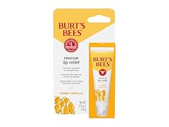Burt's Bees Rescue Lip Relief, Honey Vanilla, Hydrating Lip Balm for Dry Cracked Lips, with Responsbily Sourced Beeswax and Shea Butter, 100% Natural Origin, 1 Squeezy Tube, 0.35oz