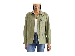 Dockers Women (L) Relaxed Long Sleeve Shirt Jacket