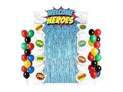 Bafei 80pcs  Hero Theme Party Decor Kit