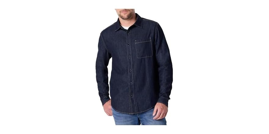 Amazon Essentials Men's Regular-Fit Denim Shirt for $8 + free shipping w/ Prime