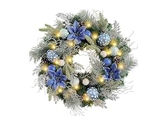 Wanna-CUL 24" Pre-Lit Winter Christmas Wreath