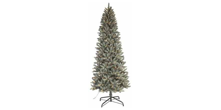 6.5'-9' Blue Spruce Slim Pre-Lit Tree