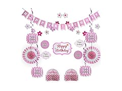 Pink Happy Birthday Party Decorations