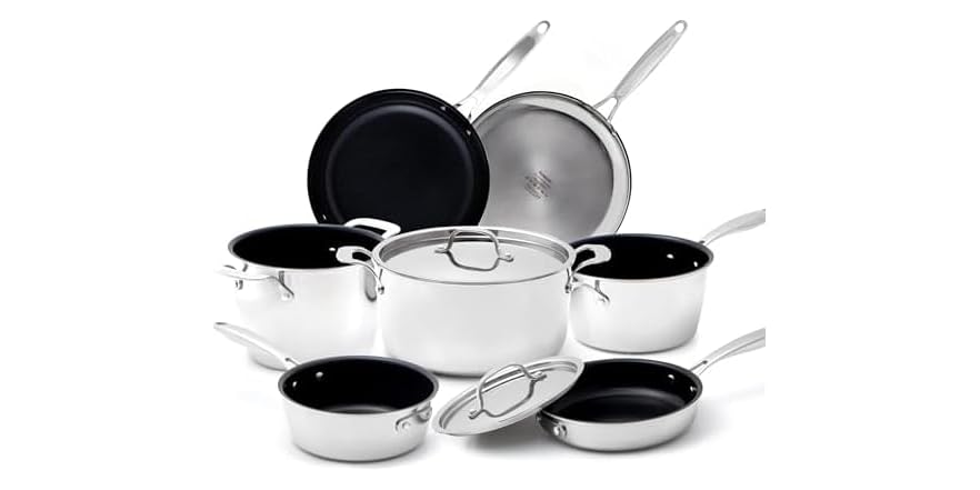 Nuwave 9-Piece Stainless Steel Pro-Smart Cookware Set