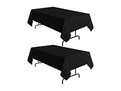 sancua 2 Pack Black Tablecloth 60 x 102