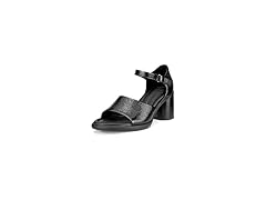 Women's ECCO Black Strap Sandal (8-8.5)