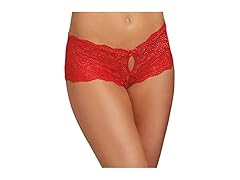 Dreamgirl White Lace Heart Panty (XL)