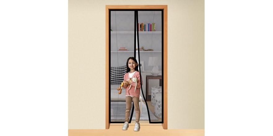 Magnetic Mesh Screen Door 39x79 Bug Proof Heavy Duty Pet & Kid Friendly main image 1