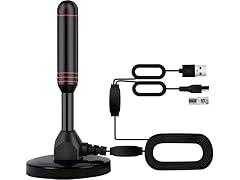 EXOVOW Indoor TV Antenna with 2 Signal Boosters