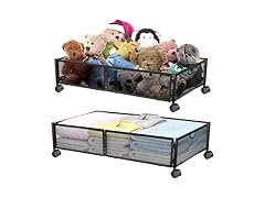 Kmise 2 pcs Underbed Storage With Wheels