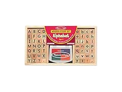 Melissa & Doug Wooden Alphabet Stamp Set