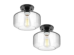TOBUSA Semi Flush Mount Ceiling Light 2 Pack