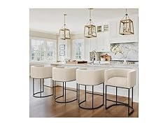 3 Linen Color Counter Height Bar Stools
