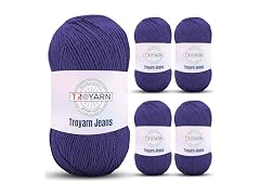 TROYARN 60% Cotton 40% Acrylic Crochet Yarn - 5 Skien