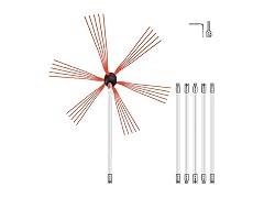 Chimney Sweep Kit 20FT Length, Chimney Brush Kit