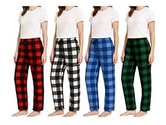 (4PK) Women's Plush Lounge Pajama Pants