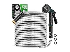 Amayrose Garden Hose with 10-Function Nozzle - 75ft