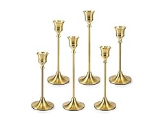 Candlestick Holders - Set of 6 Gold