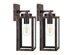 BesLowe 2-Pk Outdoor Wall Lights- Choose Color