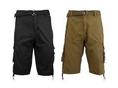 Men's Cotton Cargo Utility Shorts 2-Pack