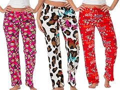 Betty Boop 3-Pack Plush Pants Dark Pink/Brown/Red