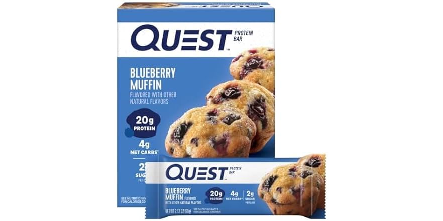 4-Pack 8.48-Oz  Quest Nutrition Blueberry Muffin Protein bar