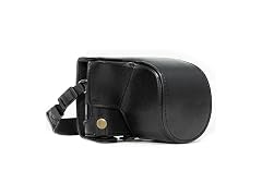 MegaGear Ever Ready Leather Camera Case and Strap (Black)