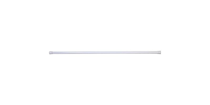 Design House Adjustable Tension Shower Curtain Rod - 51 To 86 Inches, No Drill, White Finish