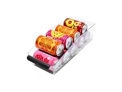 madesmart Fridge Soda Can Organizer, Clear Carbon
