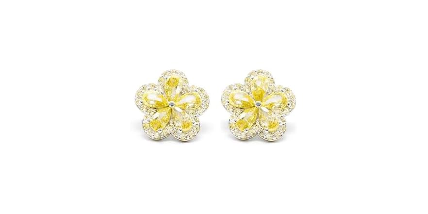 Yellow Melissa Flower Earrings