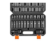 VEVOR 3/8" Drive Impact 25 Piece Deep & Shallow Socket Set SAE