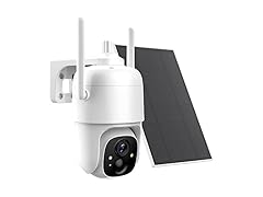 Allweviee Security Cameras Wireless Outdoor, 2K 3MP Pan Tilt 355° View IP65 Waterproof Rechargeable Battery Powered PTZ WiFi Solar Camera with PIR, Color Night Vision,2-Way Talk,Cloud/SD (Open Box)