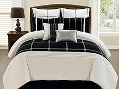 8-Pc Jakson Comforter Set- Black (Queen)