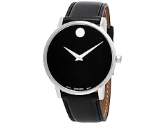 Movado Men's Museum Classic Black Leather Watch