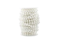 Mandala Crafts Faux 8mm White Pearl Beads