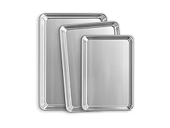 JoyTable Aluminum Baking Sheet Set, 3 Pack Sheet Pan